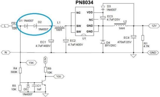 家電過零檢測BUCK電路中的應用