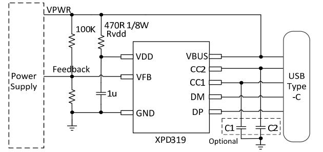 XPD319B 應(yīng)用電路圖