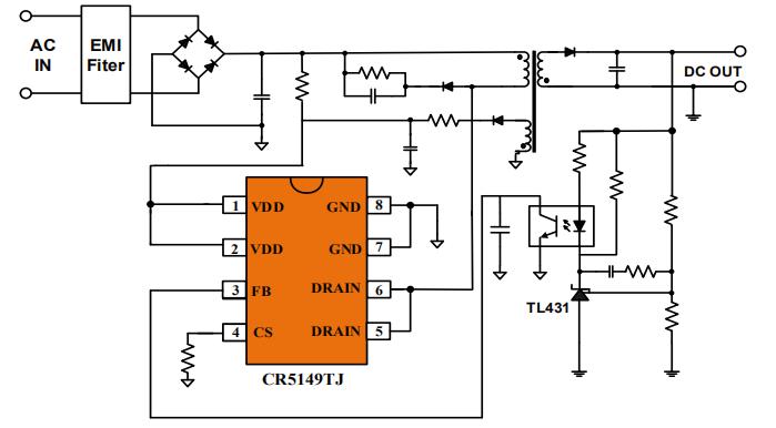 CR5149TJ 典型應(yīng)用電路圖