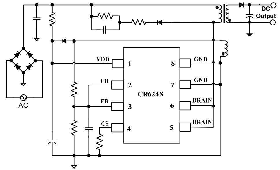 CR6249典型應(yīng)用電路圖