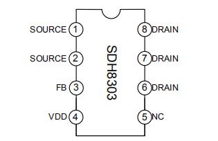 sdh8303電源芯片管腳排列圖