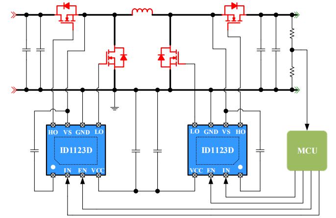ID1123D單管自舉驅(qū)動(dòng)芯片電路圖