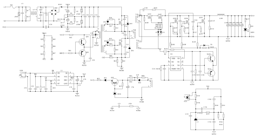 12V20A開關(guān)電源方案電路原理圖
