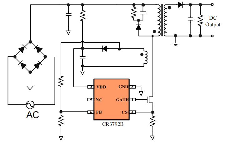 CR3792B可替代LP3792典型應(yīng)用電路圖